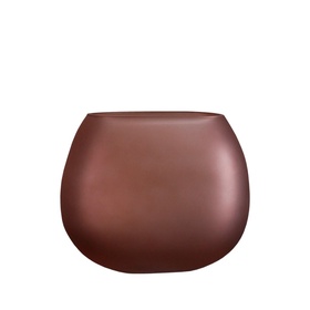 Unregelmäßige Blumenvase aus Mattglas Orange